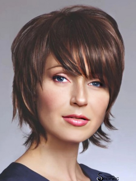 Bob Style Wigs Straight Synthetic 8" Capless Wigs