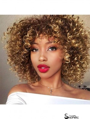 Curly Wigs for Black Women  Brown Mixed Blonde Synthetic African American