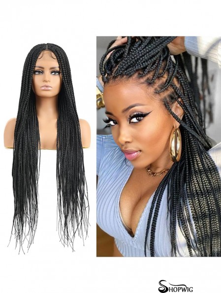 Braided Wigs for African American Women Square Knotless Box Braid Wig