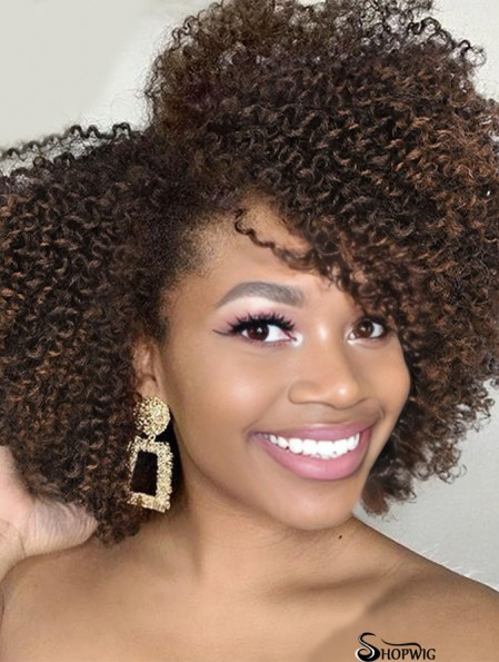 Curly Wigs Side Part Afro Curly Wig for Black Women African American Synthetic Wigs