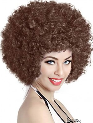 Short Kinky Curly Afro Wig for Women Funny Party Cosplay Hair