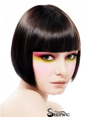 Capless Short Straight Black Incredible Bob Wigs