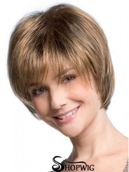 Bobs Straight Blonde Capless Sassy Short Wigs