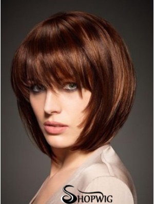 Chin Length Straight Capless Wigs Online Cheap