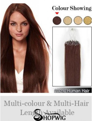 Online Auburn Straight Micro Loop Ring Hair Extensions